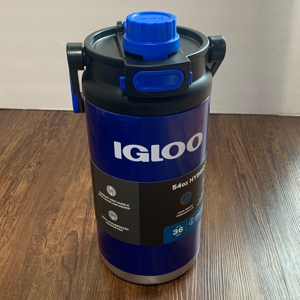 Igloo 54oz Hybrid Sports Jug Cooler Blue New